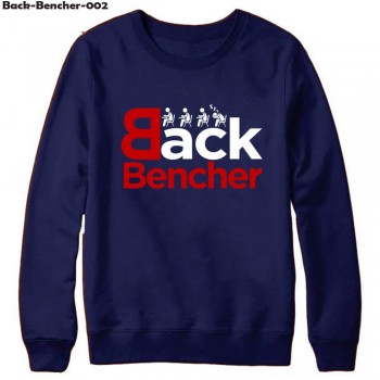 Navy Blue Sweat Shirt With Back Bencher Logo