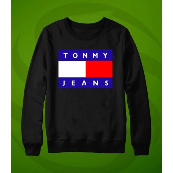 Black Sweat Shirt With Tommy Logo