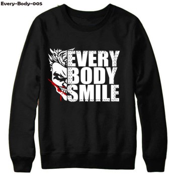 Black Sweat Shirt With Every Body Smile Logo