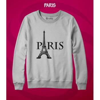 Heather Grey Sweat Shirt With Paris Logo