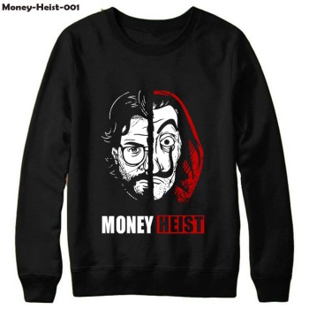 Black Sweat Shirt With Money Heist Logo