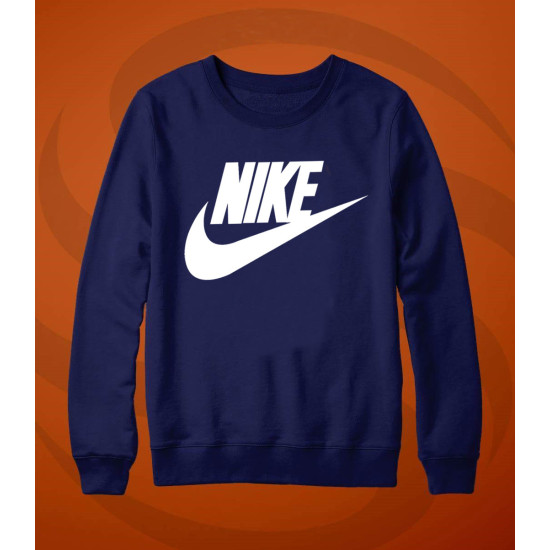 Navy Blue Sweat Shirt With Nike Logo