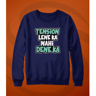 Navy Blue Sweat Shirt With Tension Lene Ka Nahi