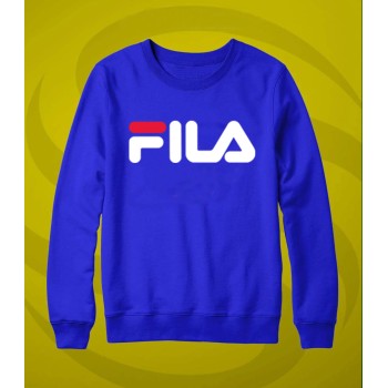 Royal Blue Sweat Shirt With Fila Logo