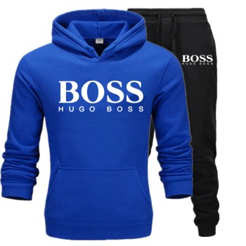 Blue and Black Stylish Track Suit With Boss Logo