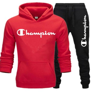 Red and Black Stylish Track Suit With Champion Logo