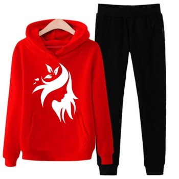 Red and Black Track Suit With Women New Design Logo