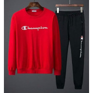 Red and Black Track Suit With Champion Logo