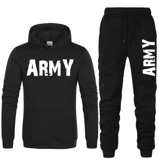 Black Stylish Track Suit With Army Logo