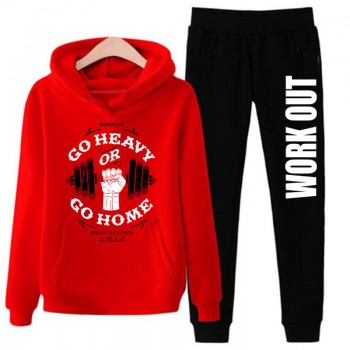 Red and Black Stylish Track Suit With Go Heavy Logo