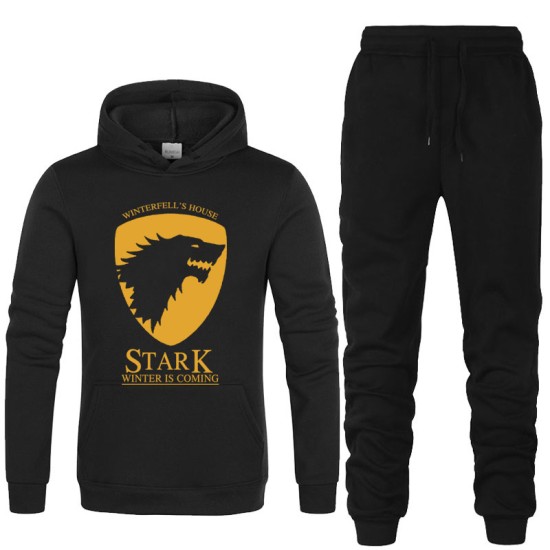 Black Stylish Track Suit With Stark Logo