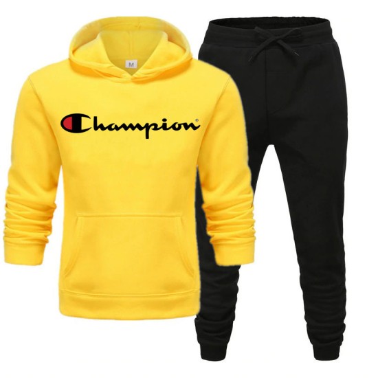 Yellow and Black Stylish Track Suit With Champion Logo