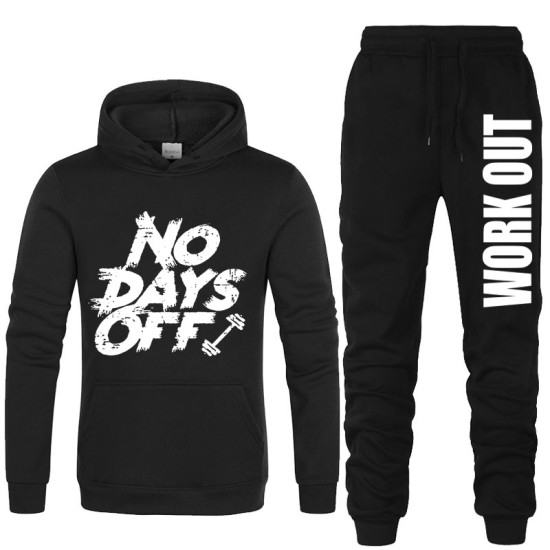 Black Stylish Track Suit With No Days Off Logo