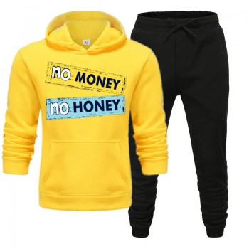 Yellow and Black Stylish Track Suit With No Money Logo