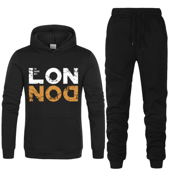 Black Stylish Track Suit With London Logo