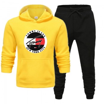 Yellow and Black Track Suit With Tommy Jeans Logo