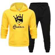 Yellow and Black Stylish Track Suit With Queen Logo