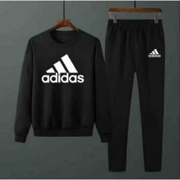 Black Track Suit With Adidas Logo