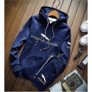 Navy Blue Track Suit With Jaguar Jeans Logo