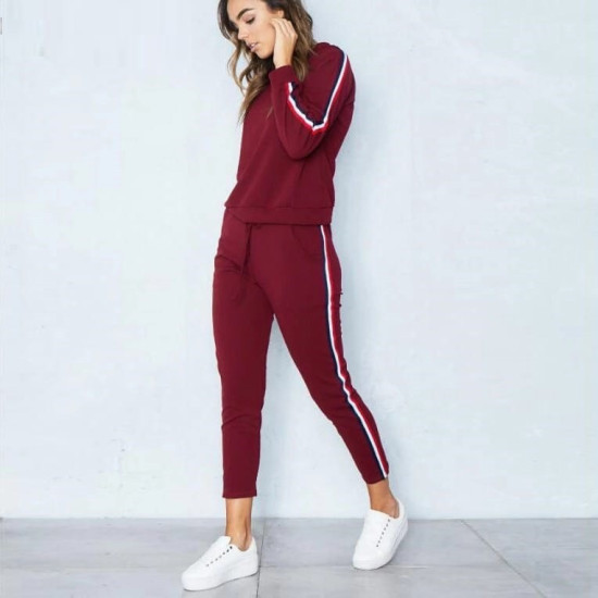 Stylish Track Suit In Maroon Stylish Track Suit In Maroon