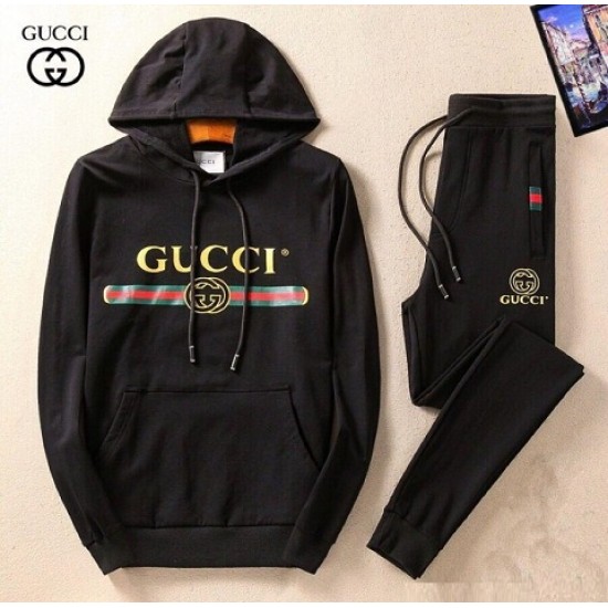 Black Track Suit With Gucci Logo