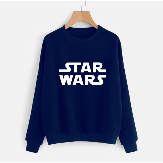 Navy Blue Sweat Shirt With Star Wars Logo Navy Blue Sweat Shirt With Star Wars Logo