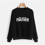 Black Sweat Shirt With Black Panther Logo