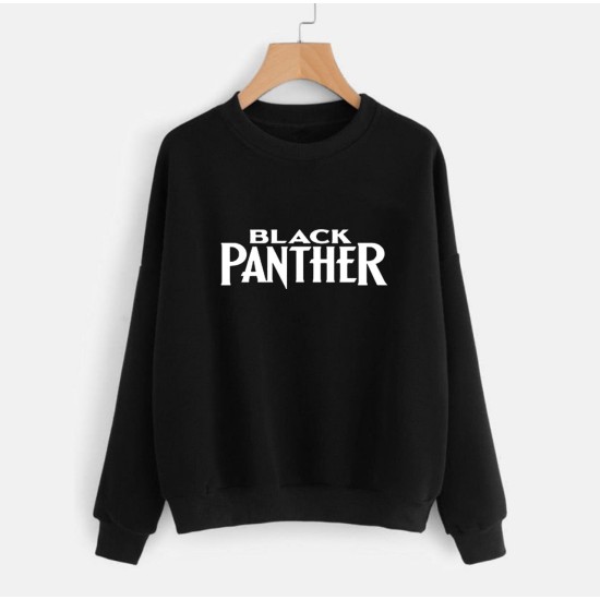 Black Sweat Shirt With Black Panther Logo