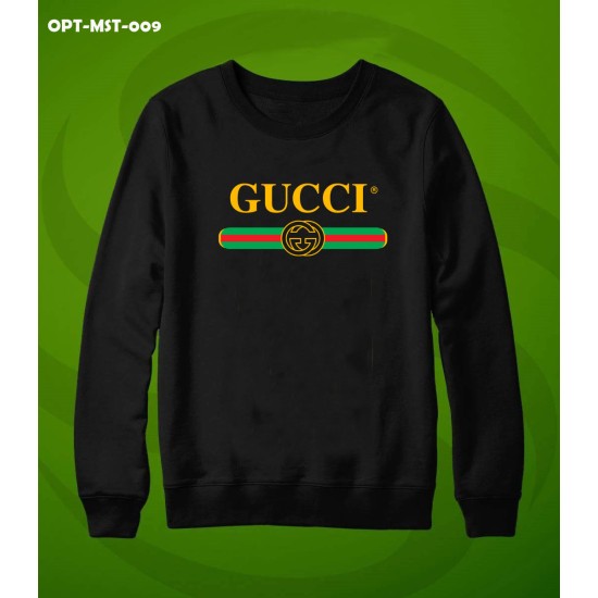 Black Sweat Shirt With Gucci Logo