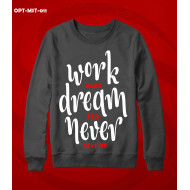 Charcoal Grey Sweat Shirt With Work Dream Logo