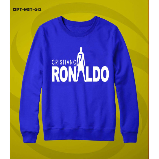 Royal Blue Sweat Shirt With Cristiano Ronaldo Logo Royal Blue Sweat Shirt With Cristiano Ronaldo Logo