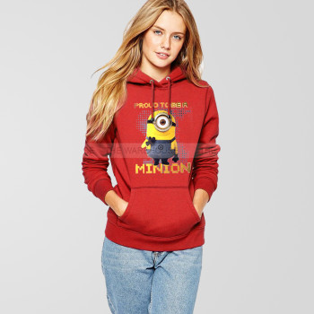 Women's Minion Printed Pullover Hoodie