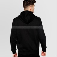 Plain Black Men's Zip Up Hoodie