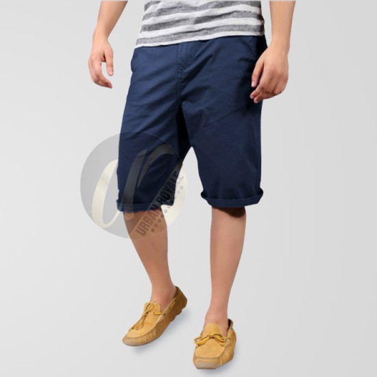 Navy Casual Cotton Short