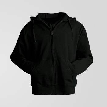 Black Fleece Zipper Hoodie