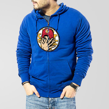 Blue Fleece John Cena Zipper Hoodie