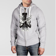 Grey Fleece X-Men Zipper Hoodie