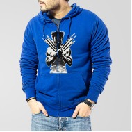 Blue Fleece X-Men Zipper Hoodie