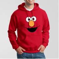 Red Fleece Elmo Face Hoodie