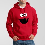 Red Fleece Cookie Monster Hoodie