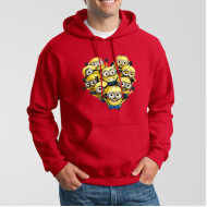 Red Fleece Minions Hoodie