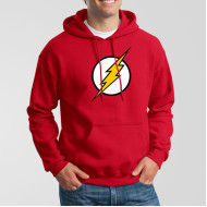 Red Fleece Flash Hoodie