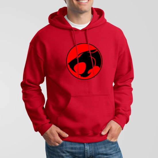 Red Fleece Thunder Cat Hoodie