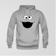 Grey Fleece Cookie Monster Hoodie