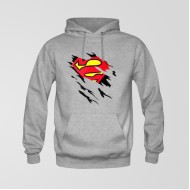 Grey Fleece New Superman Hoodie