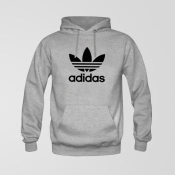 Grey Fleece Adidas Hoodie