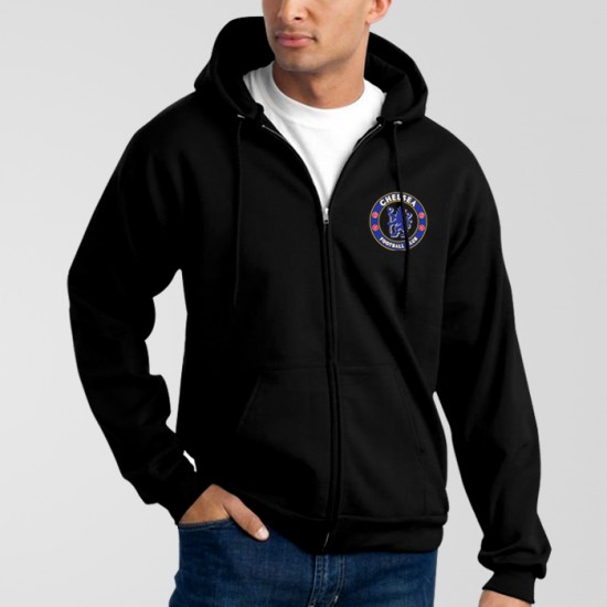 Black Chelsea Zipper Hoodie