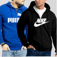 Bundle of 2 Hoodies: Blue Puma + Black Nike