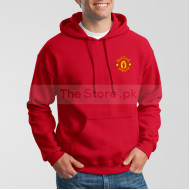 Red Fleece Manchester United Hoodie