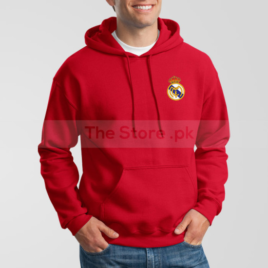 Red Fleece Real Madrid Hoodie